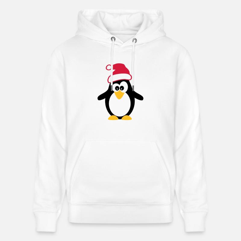 Pingouin de Noël - Sweat à capuche bio CRUISER Stanley/Stella Unisexe - blanc