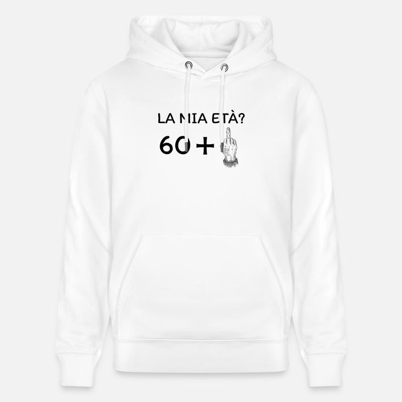Mon âge 61 ans - Sweat à capuche bio CRUISER Stanley/Stella Unisexe - blanc