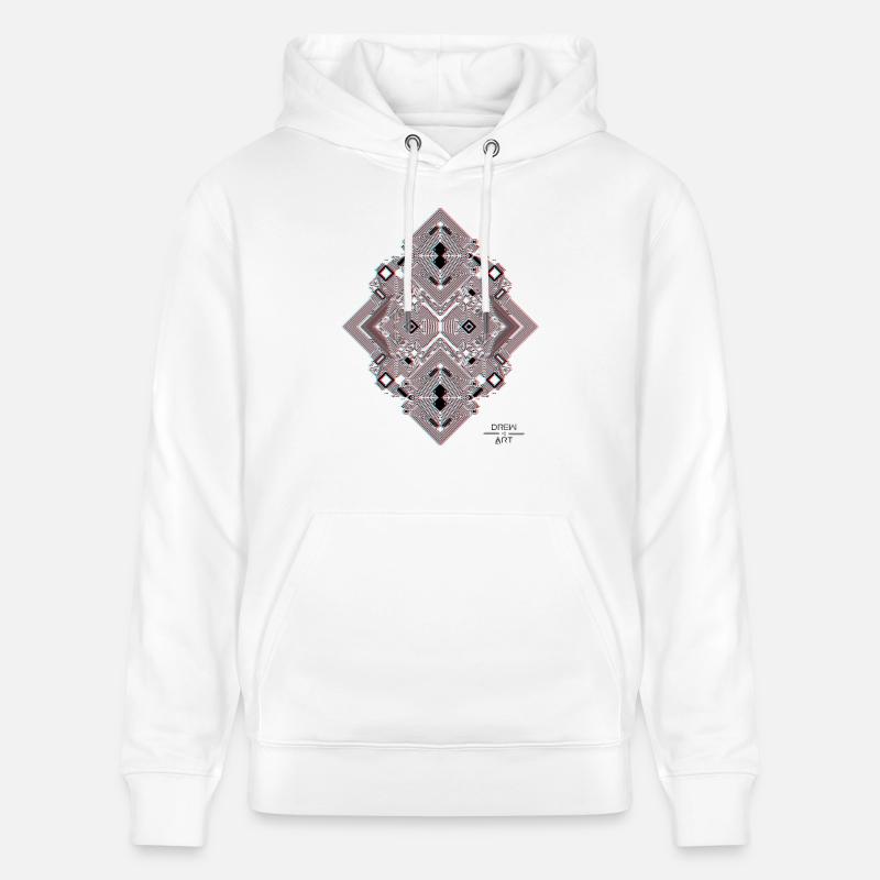 CIRCUIT IMPRIME 1 3D noir - Sweat à capuche bio CRUISER Stanley/Stella Unisexe - blanc