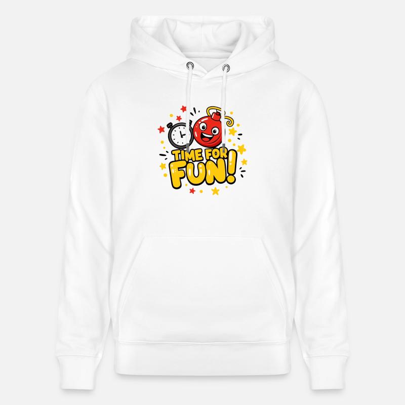 C’EST L’HEURE DE S’AMUSER - Sweat à capuche bio CRUISER Stanley/Stella Unisexe - blanc