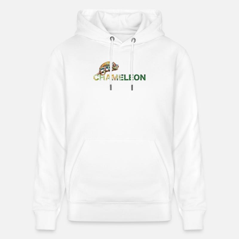 Chamäleon Caméléon - Sweat à capuche bio CRUISER Stanley/Stella Unisexe - blanc