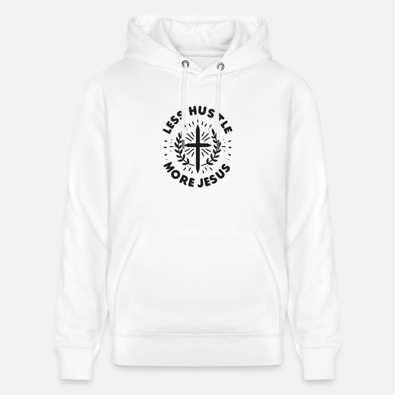 Moins d’agitation Plus Jésus - Sweat à capuche bio CRUISER Stanley/Stella Unisexe - blanc