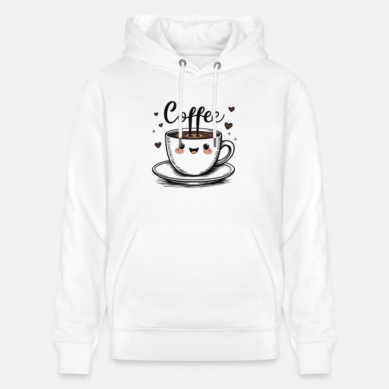 CAFÉ MIGNON - Sweat à capuche bio CRUISER Stanley/Stella Unisexe - blanc