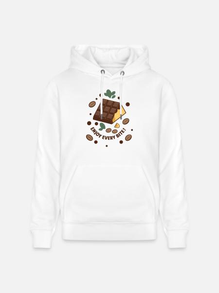 TABLETTES DE CHOCOLAT - Sweat à capuche bio CRUISER Stanley/Stella Unisexe - blanc