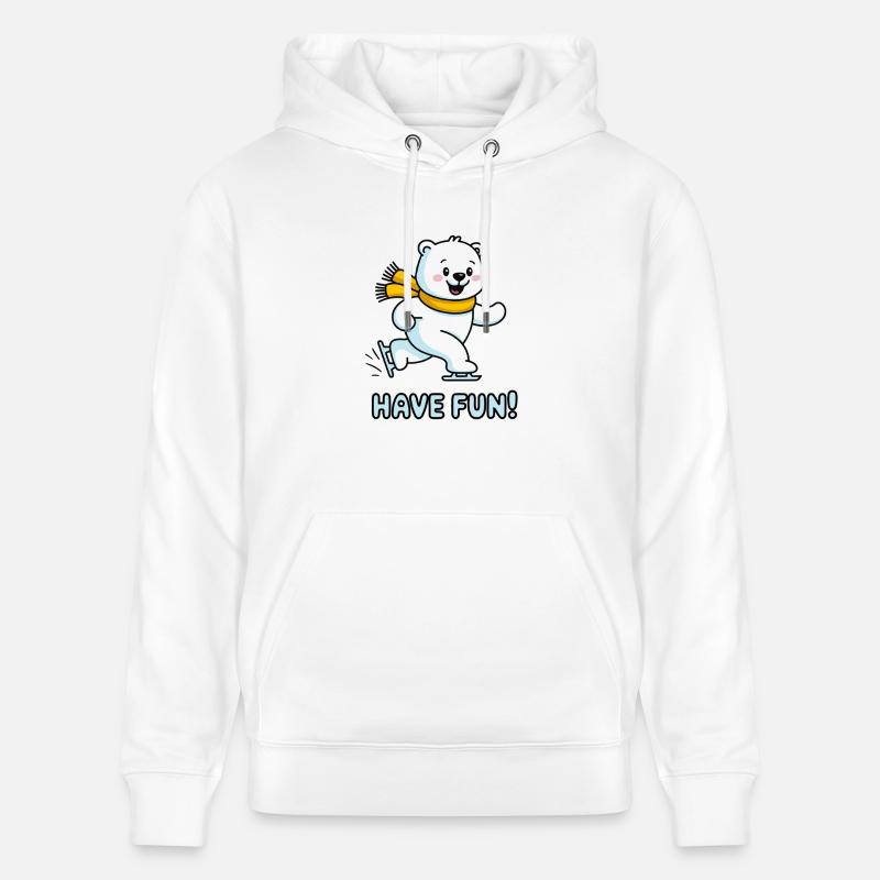 OURS, AMUSEZ-VOUS - Sweat à capuche bio CRUISER Stanley/Stella Unisexe - blanc