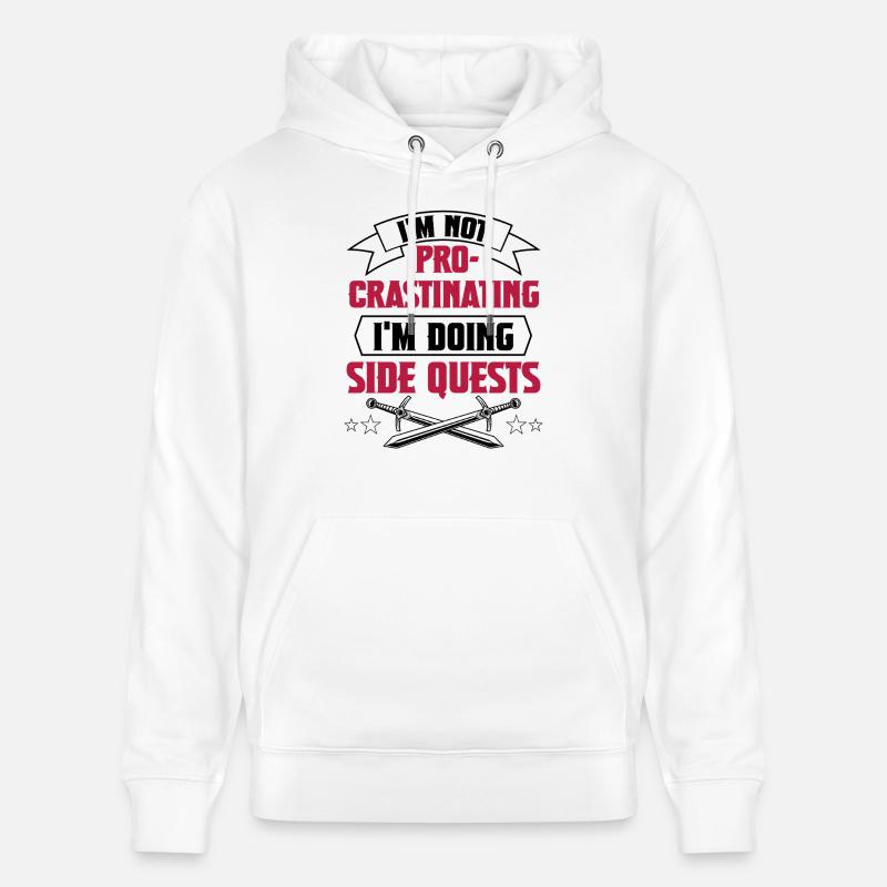 Procrastiner2 - Sweat à capuche bio CRUISER Stanley/Stella Unisexe - blanc
