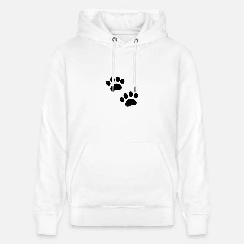 Empreinte de patte - Sweat à capuche bio CRUISER Stanley/Stella Unisexe - blanc