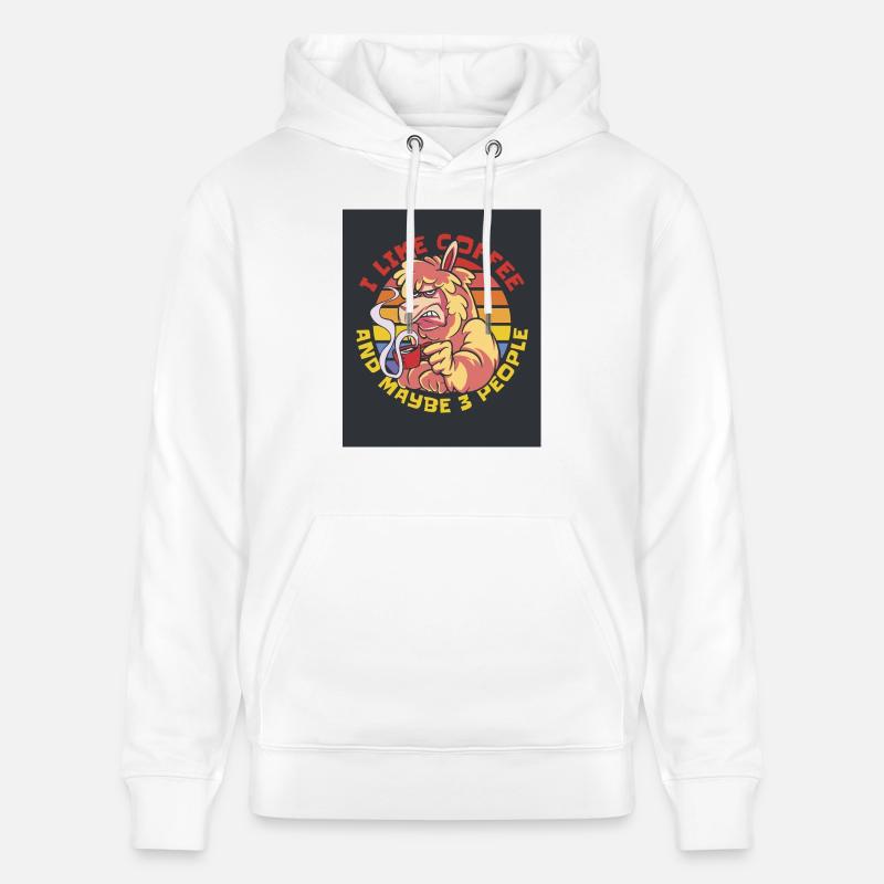 16992 GrumpyAlpacaTshirt PR - Sweat à capuche bio CRUISER Stanley/Stella Unisexe - blanc