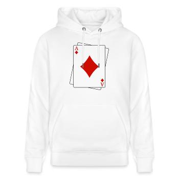 Ace of Caro - Stanley/Stella Unisex Bio-Hoodie CRUISER  - Weiß - Vorne - Alina (178cm) & Michal (187cm)