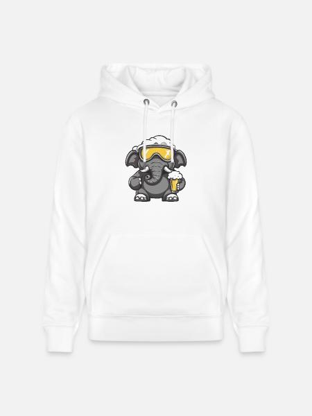 Mammut après-ski beer - Stanley/Stella CRUISER Unisex Organic Hoodie - white