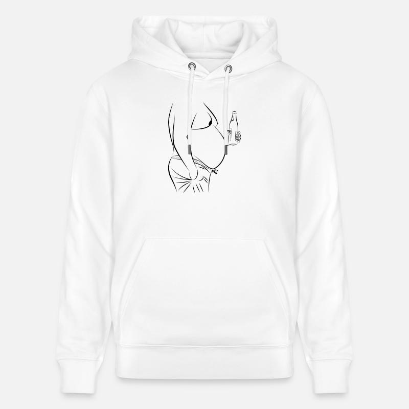 Bierbauch (Geschenkidee) - Stanley/Stella Unisex Bio-Hoodie CRUISER  - Weiß