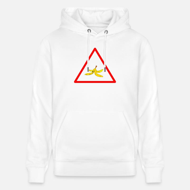 Attention Peau de banane - Sweat à capuche bio CRUISER Stanley/Stella Unisexe - blanc