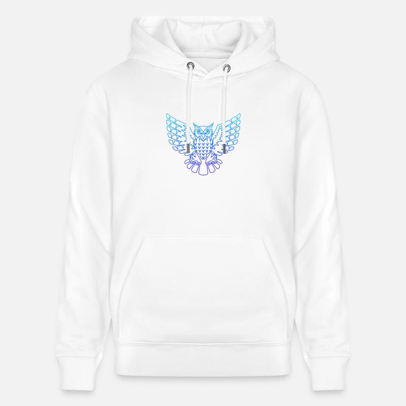 Hibou cool - Sweat à capuche bio CRUISER Stanley/Stella Unisexe - blanc