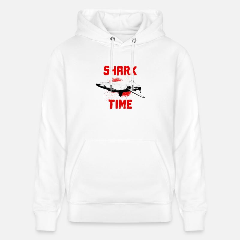 Grand océan de requin blanc - Sweat à capuche bio CRUISER Stanley/Stella Unisexe - blanc