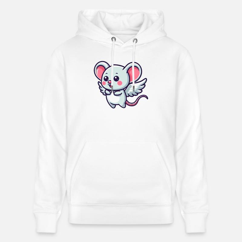 Souris céleste : Rongeur mignon avec - Sweat à capuche bio CRUISER Stanley/Stella Unisexe - blanc
