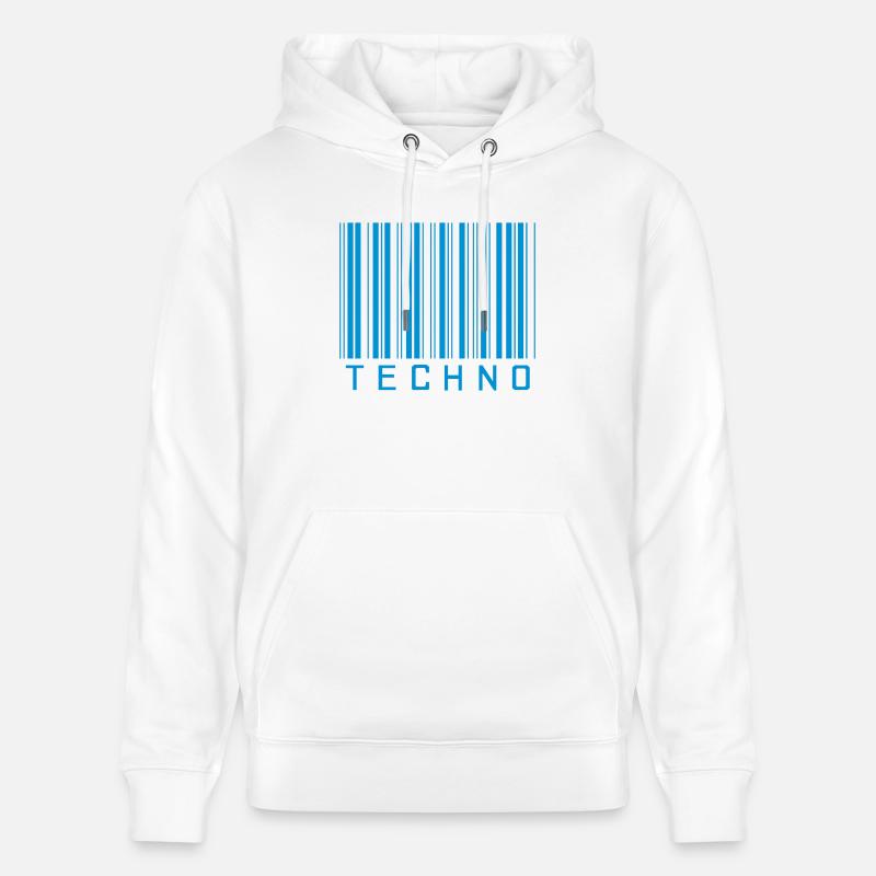 Techno Barcode - Stanley/Stella Unisex Bio-Hoodie CRUISER  - Weiß