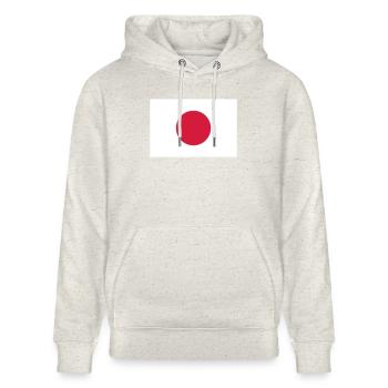 Drapeau national du Japon - Sweat à capuche bio CRUISER Stanley/Stella Unisexe - beige chiné - Devant - Alina (178cm) & Michal (187cm)