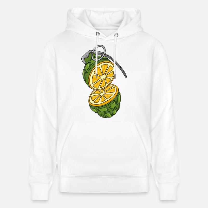 Die Granate ist eine Orange. - Stanley/Stella Unisex Bio-Hoodie CRUISER  - Weiß