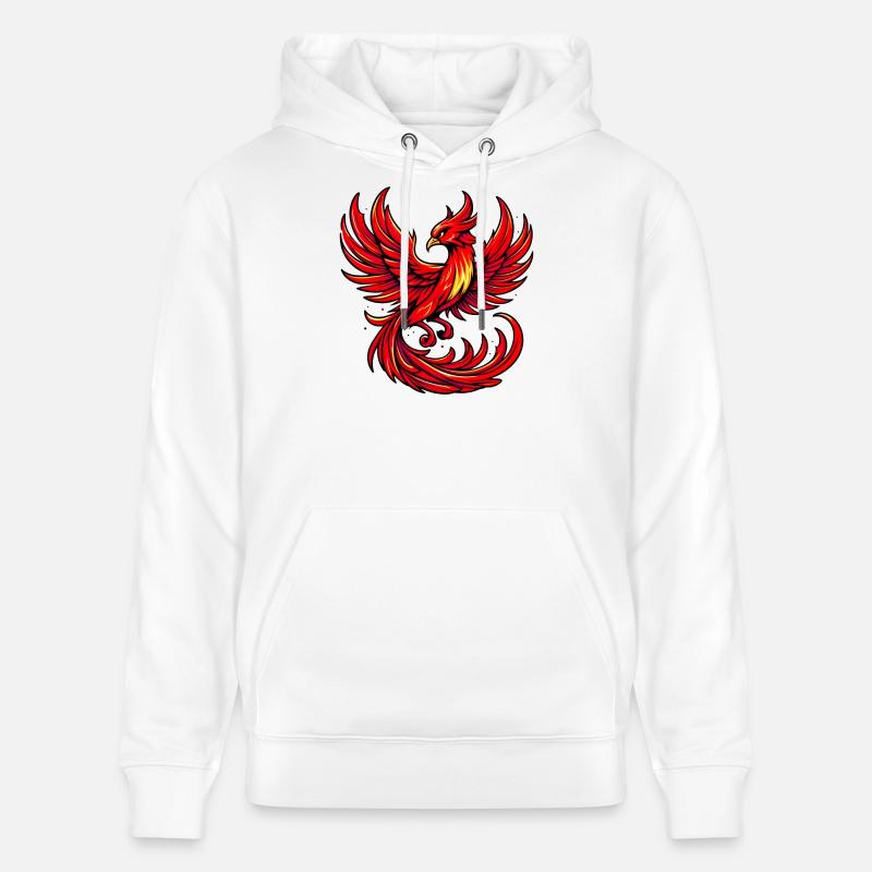 Roter Phönix - Stanley/Stella Unisex Bio-Hoodie CRUISER  - Weiß