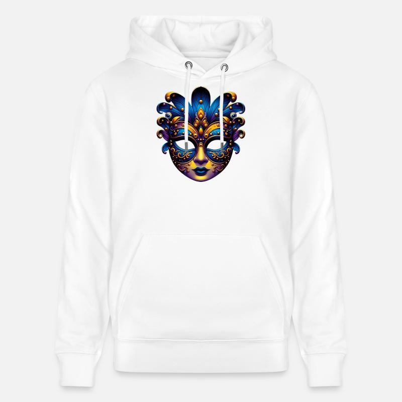 Masque du Carnaval de Venise - Sweat à capuche bio CRUISER Stanley/Stella Unisexe - blanc
