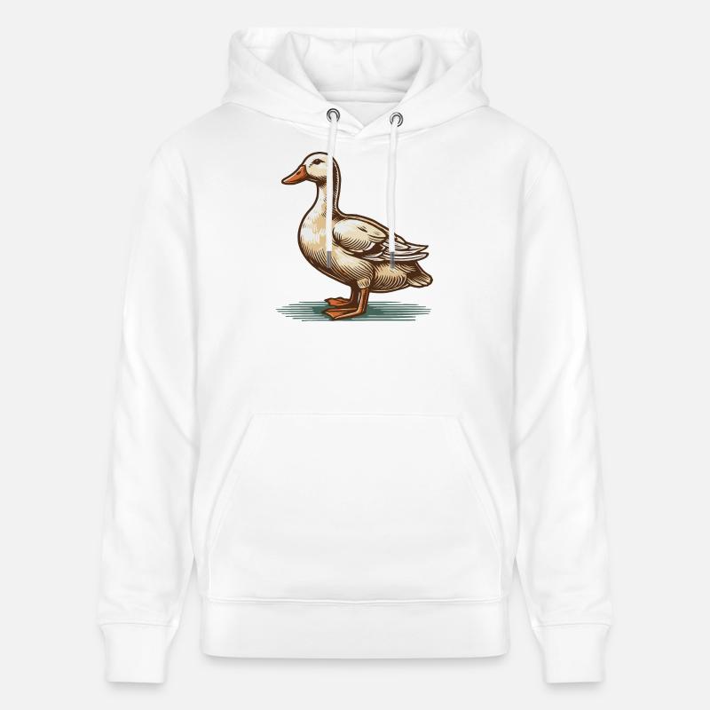 Canard - Sweat à capuche bio CRUISER Stanley/Stella Unisexe - blanc