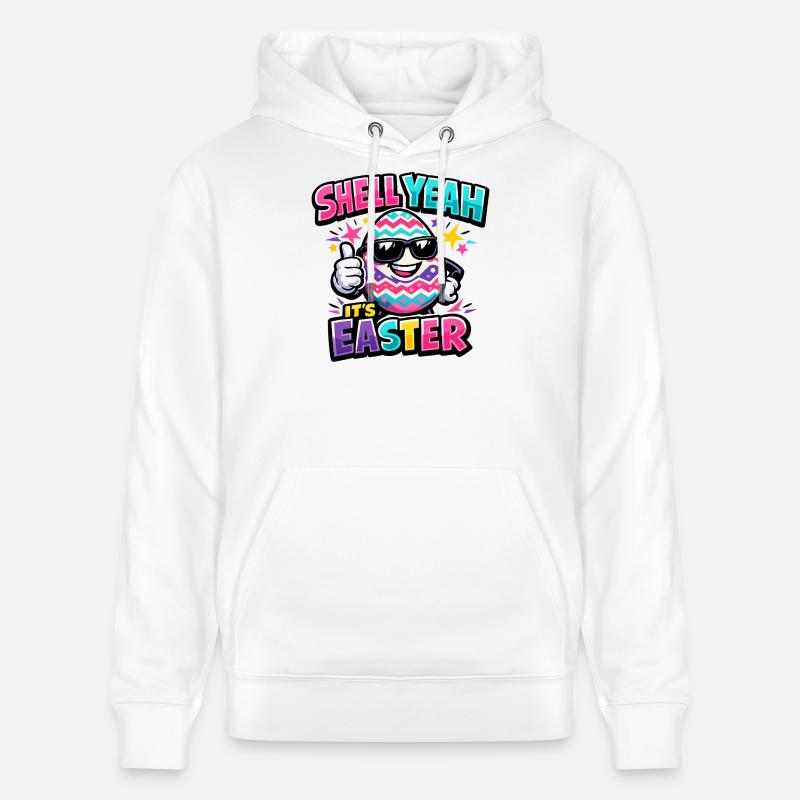 Hell yes It's Easter - Stanley/Stella CRUISER Unisex Organic Hoodie - white