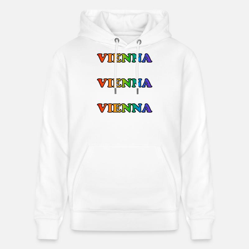 Vienna Rainbow Repeats - Sweat à capuche bio CRUISER Stanley/Stella Unisexe - blanc