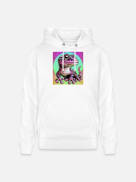 Gecko - Stanley/Stella CRUISER Unisex Organic Hoodie - white