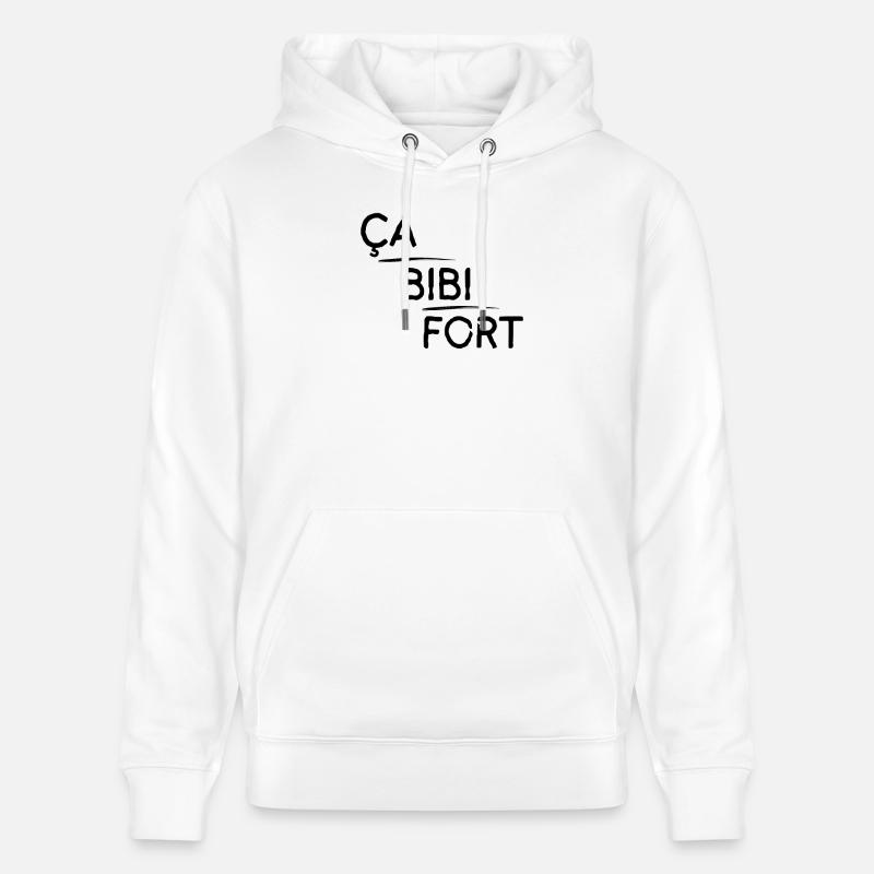 Ça bibi fort - Sweat à capuche bio CRUISER Stanley/Stella Unisexe - blanc