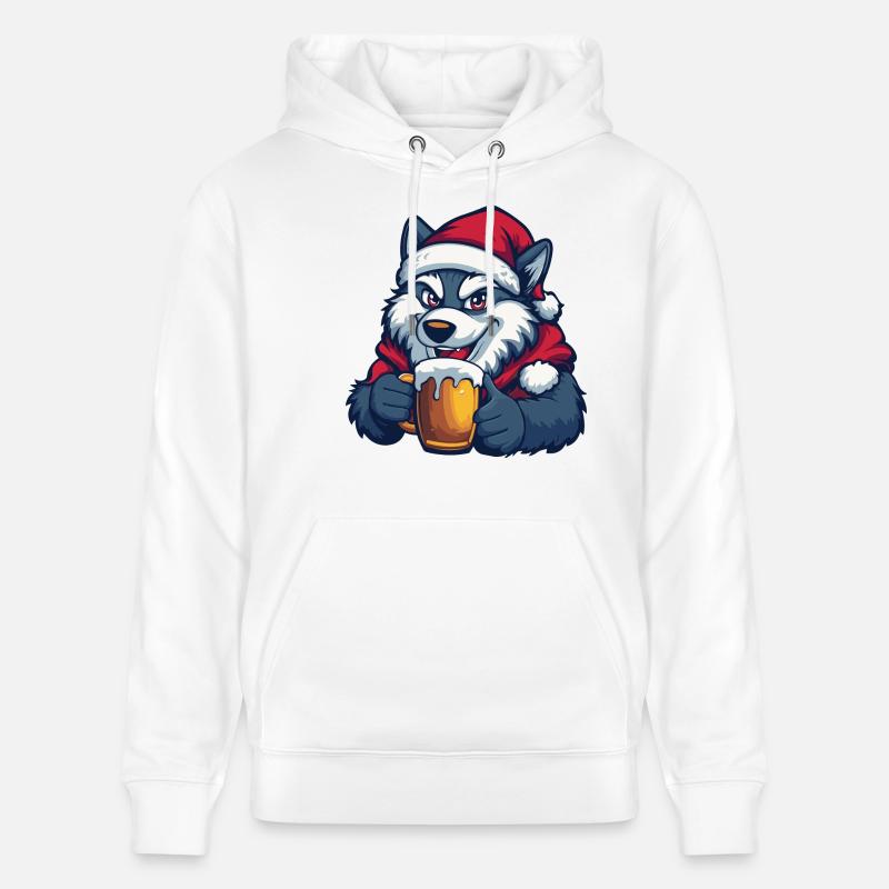 Bière Wolf Noël Noël - Sweat à capuche bio CRUISER Stanley/Stella Unisexe - blanc