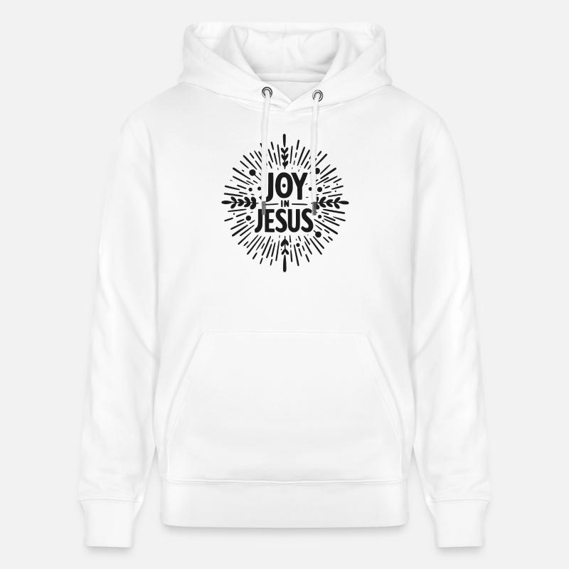 La joie en Jésus - Sweat à capuche bio CRUISER Stanley/Stella Unisexe - blanc