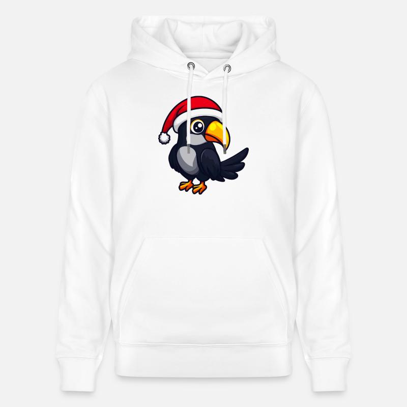 Toucan oiseau Noël mignon - Sweat à capuche bio CRUISER Stanley/Stella Unisexe - blanc
