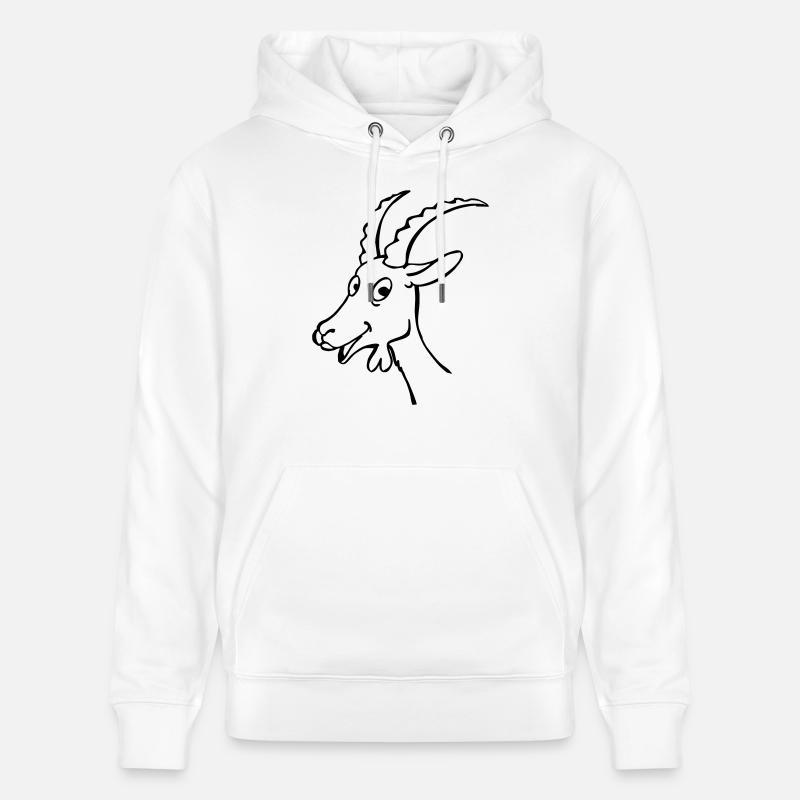 Chèvre - Sweat à capuche bio CRUISER Stanley/Stella Unisexe - blanc