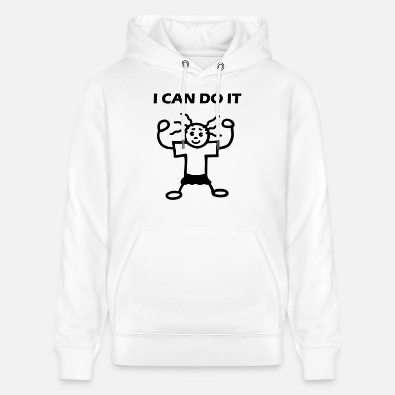 I CAN DO IT - Sweat à capuche bio CRUISER Stanley/Stella Unisexe - blanc