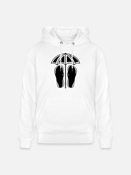 flipflops schirm - Stanley/Stella Unisex Bio-Hoodie CRUISER  - Weiß