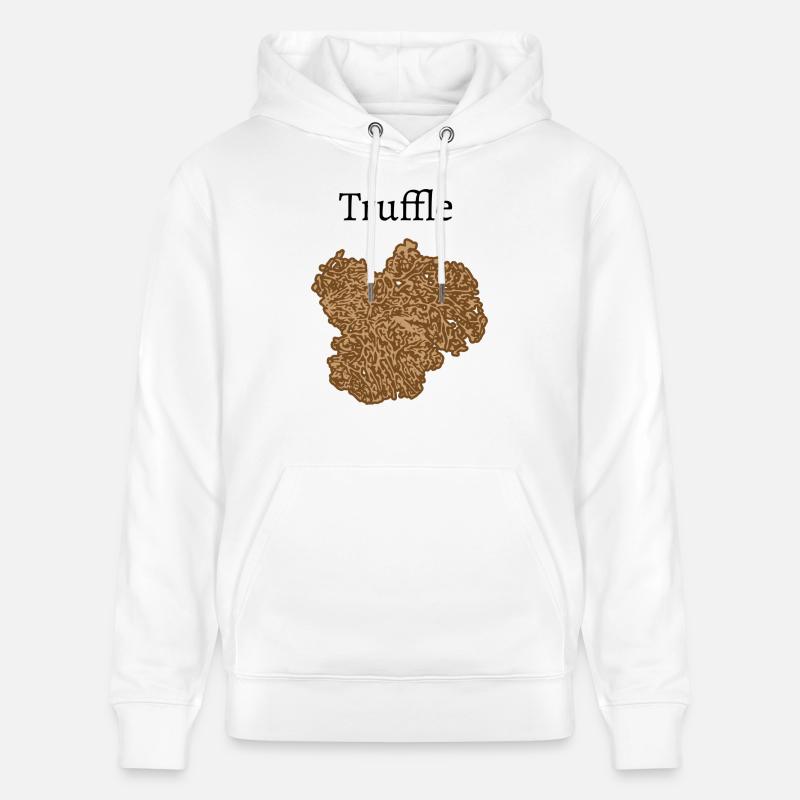 Labyrinthe de motifs de truffe - Sweat à capuche bio CRUISER Stanley/Stella Unisexe - blanc