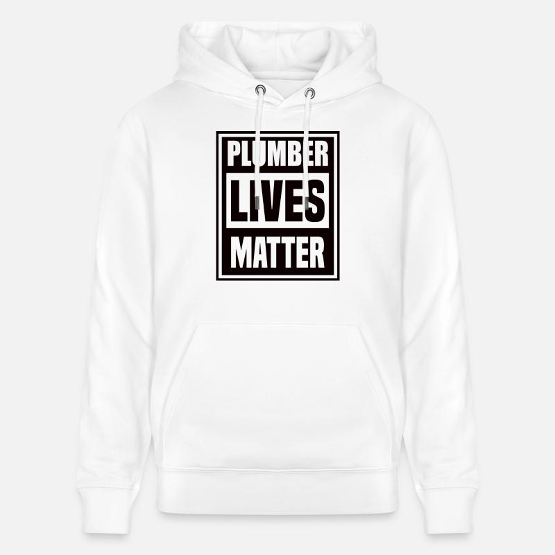 Das Leben eines Klempners zählt - Stanley/Stella Unisex Bio-Hoodie CRUISER  - Weiß