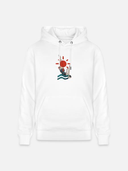 Plunge - Stanley/Stella CRUISER Unisex Organic Hoodie - white