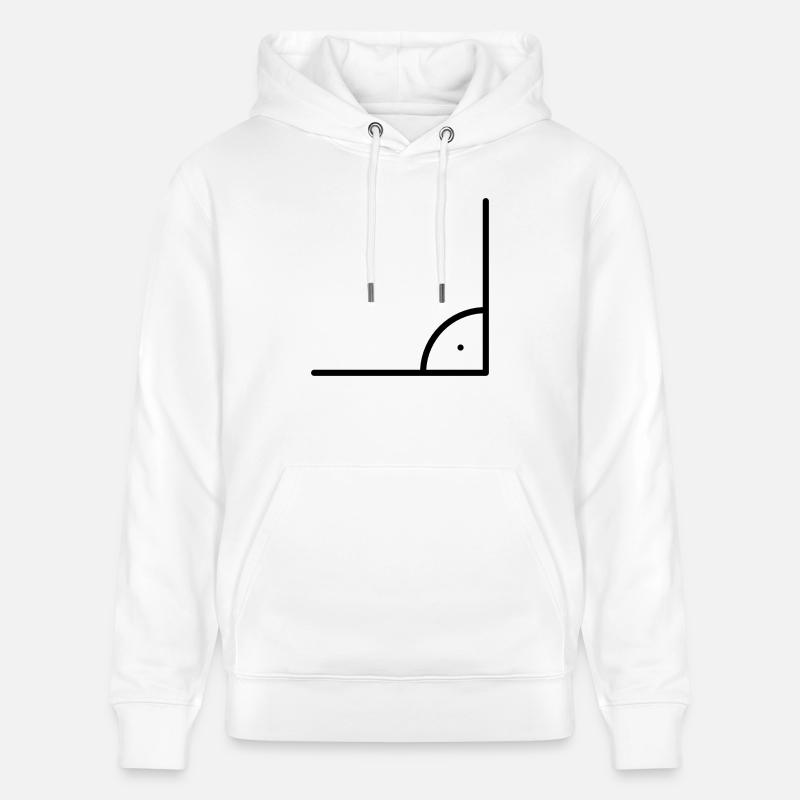 Icône de mathématiques - angle droit - Sweat à capuche bio CRUISER Stanley/Stella Unisexe - blanc