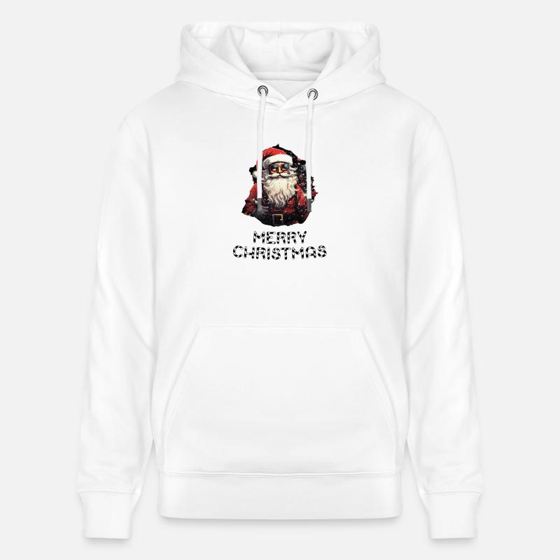 Père Noël - Marry Christmas - Sweat à capuche bio CRUISER Stanley/Stella Unisexe - blanc