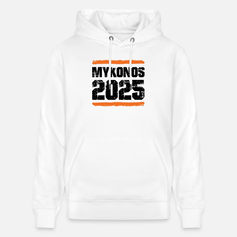 L’équipe de Mykonos 2025 - Sweat à capuche bio CRUISER Stanley/Stella Unisexe - blanc