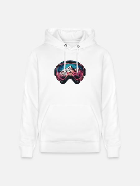 Ski Goggles Mountains Ski - Stanley/Stella CRUISER Unisex Organic Hoodie - white