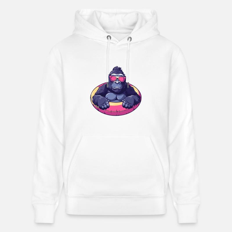 Gorilla Comic Cool - Stanley/Stella Unisex Bio-Hoodie CRUISER - Weiß