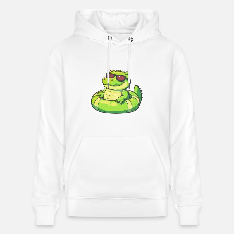 Alligator Comic Cool - Stanley/Stella Unisex Bio-Hoodie CRUISER  - Weiß