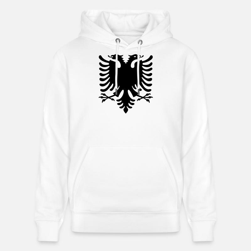 Shqiponja - Doppelkopf Adler - Sweat à capuche bio CRUISER Stanley/Stella Unisexe - blanc