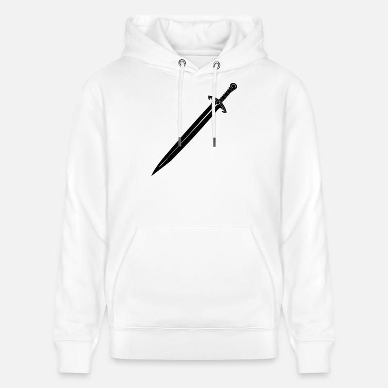 Épée de chevalier - Sweat à capuche bio CRUISER Stanley/Stella Unisexe - blanc