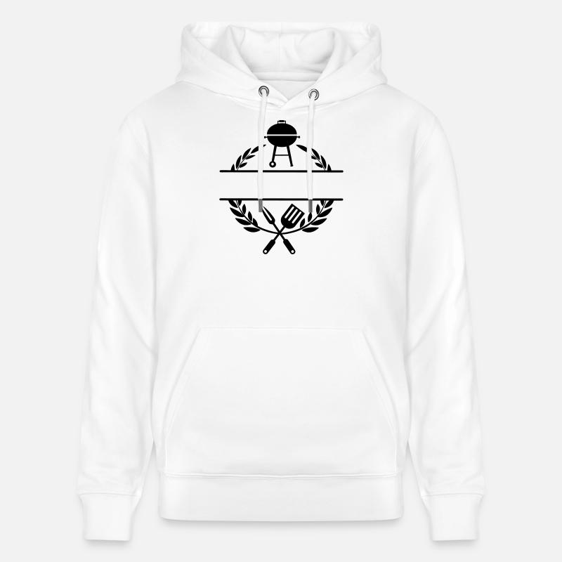 Monogramme BBQ - Sweat à capuche bio CRUISER Stanley/Stella Unisexe - blanc