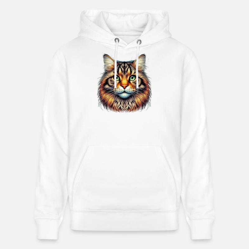 Chat - Sweat à capuche bio CRUISER Stanley/Stella Unisexe - blanc