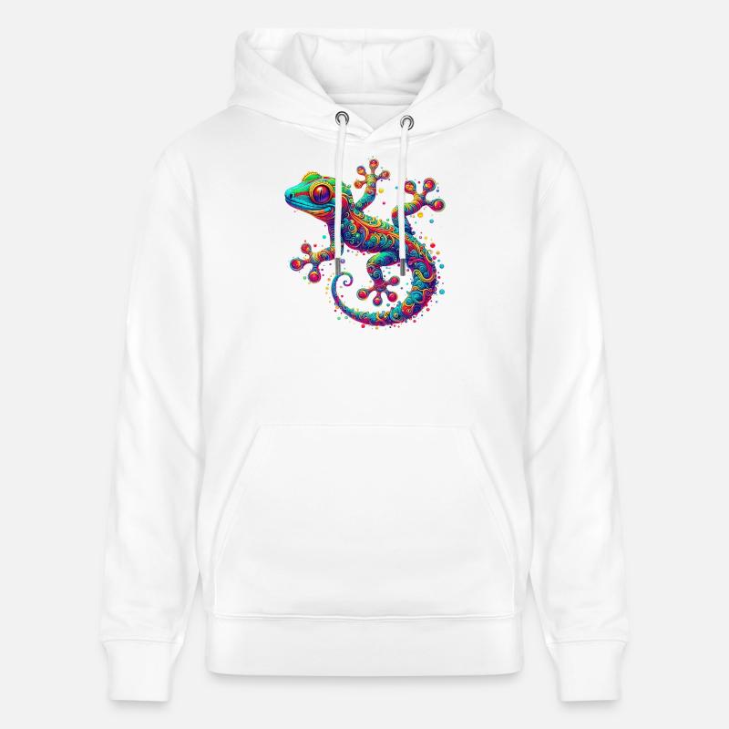 Gecko - Sweat à capuche bio CRUISER Stanley/Stella Unisexe - blanc
