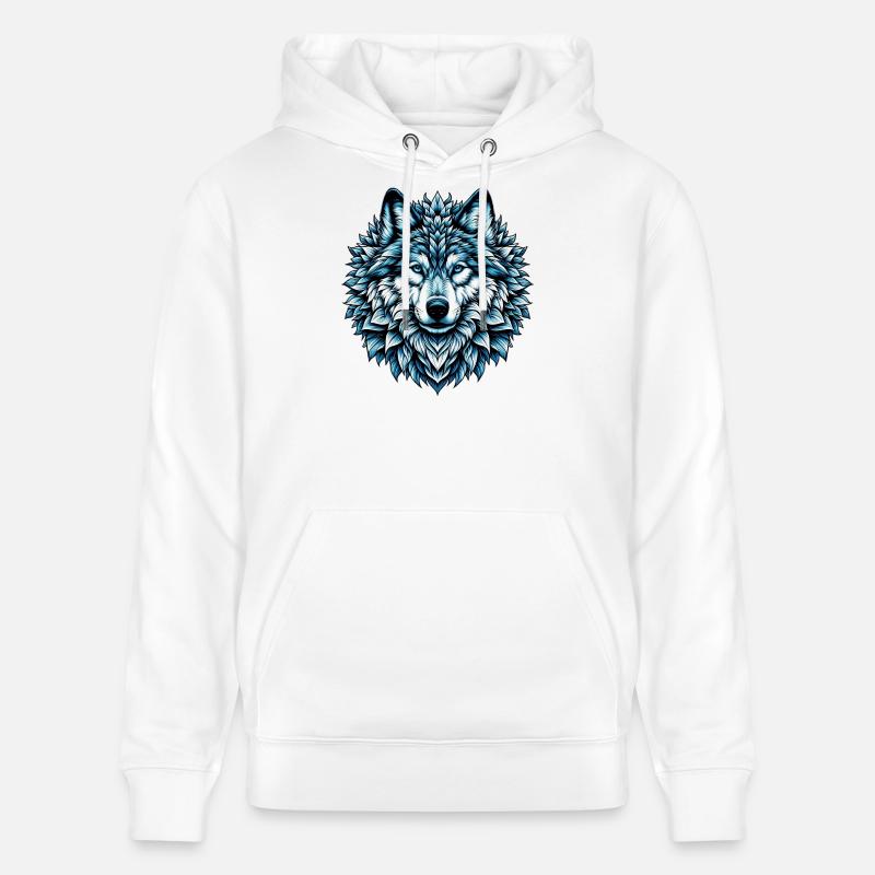 Loup - Sweat à capuche bio CRUISER Stanley/Stella Unisexe - blanc